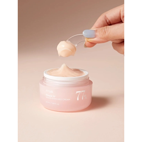 Creme ANUA Peach 77 Niacinamide Enriched Cream  Soin Hydratant à la Peche de la Marque Coréenne ANUA Soin du Visage